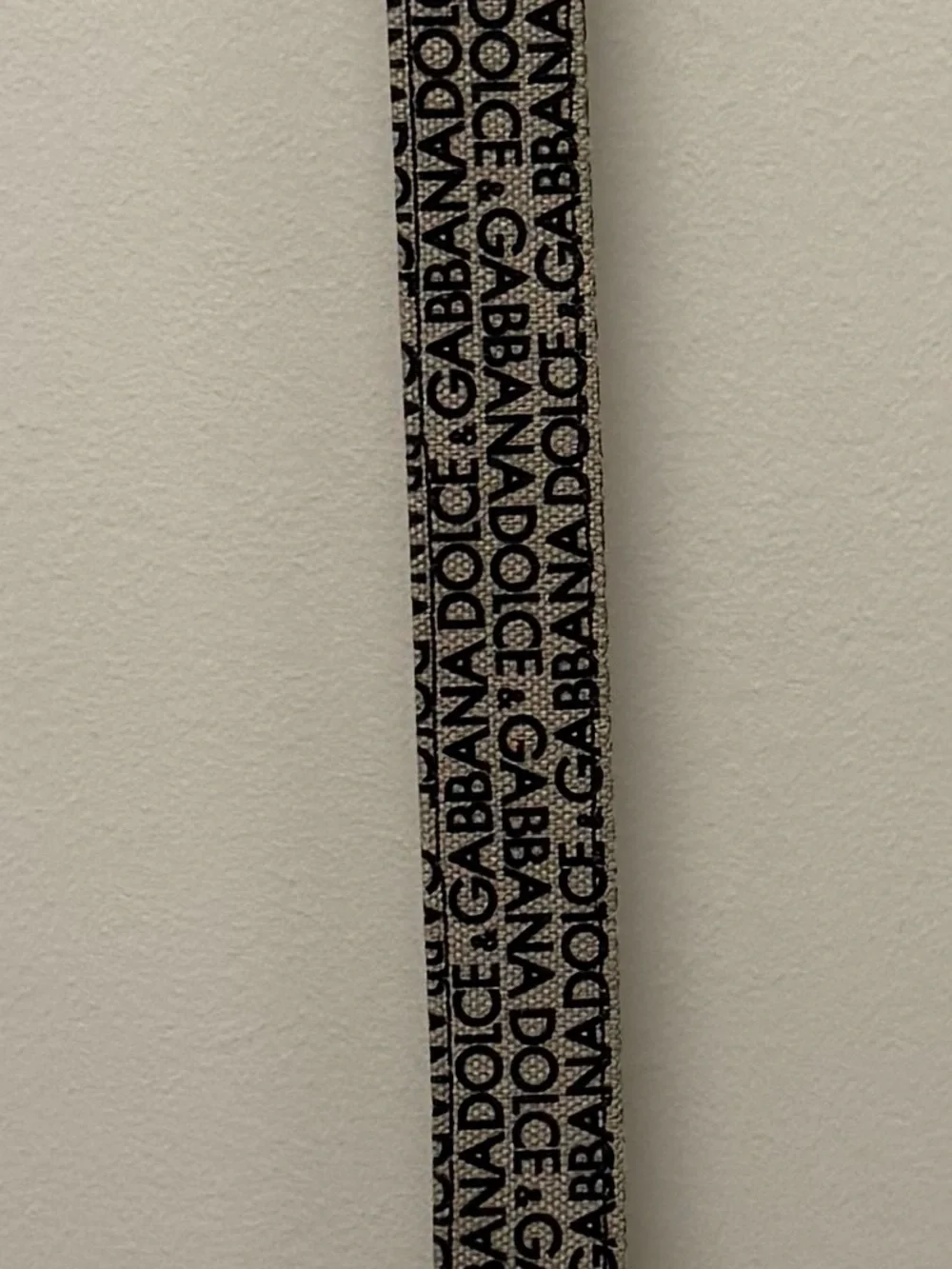 Dolce & Gabbana KIDS belt Black and Beige Logo Canvas Belt with Silver Buckle